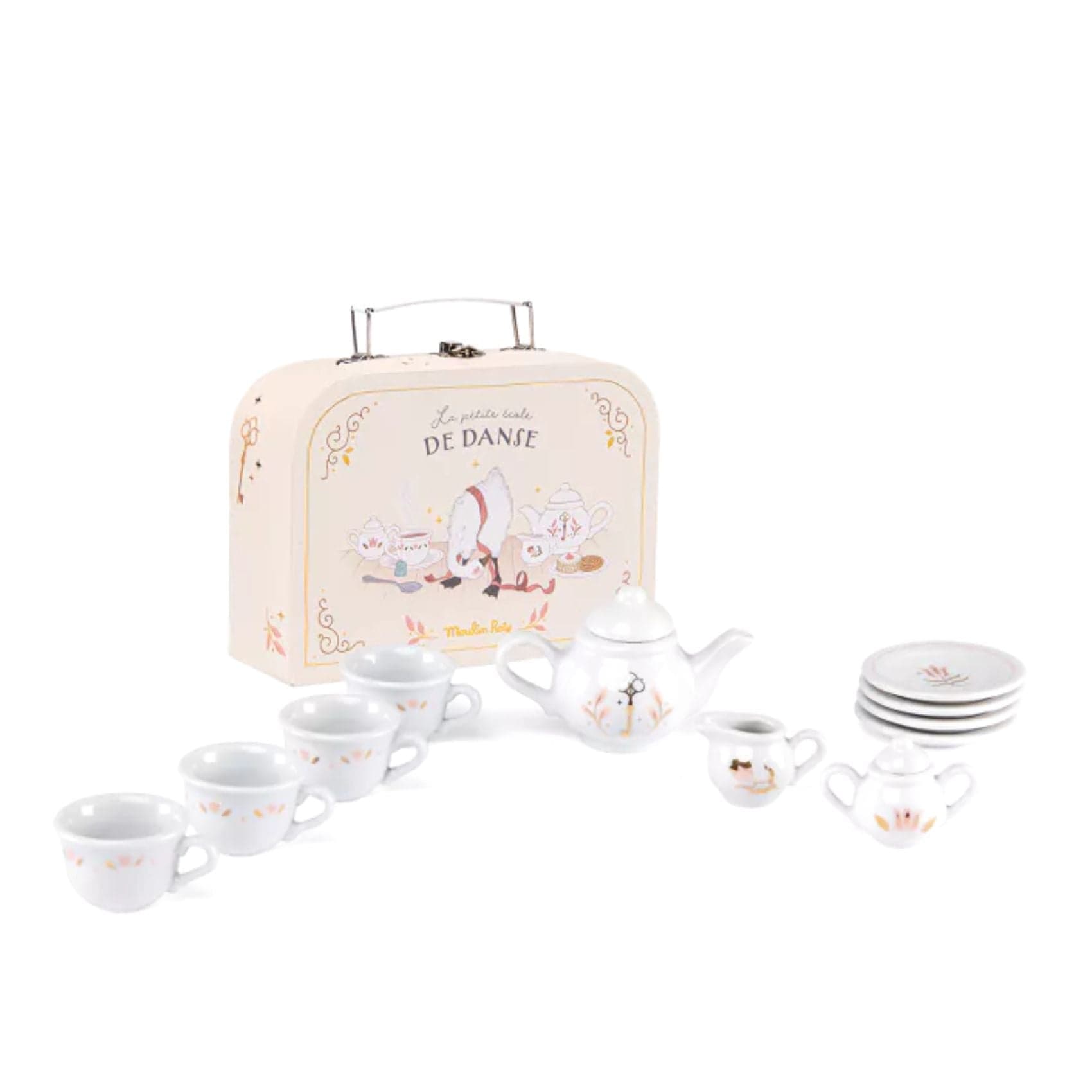 Moulin Roty Juegos de roles Maletín Juego de Té de cerámica La petite école de danse - Moulin Roty 667152