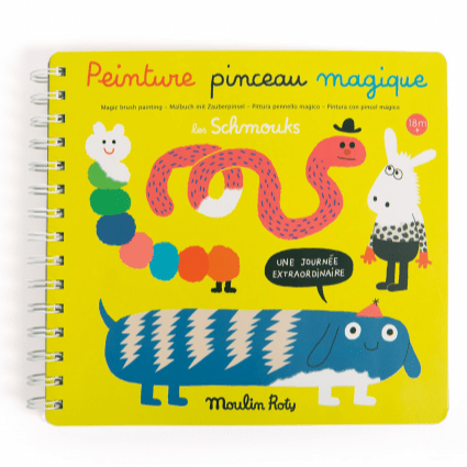 MOULIN ROTY Libros para pintar Libro para para colorear con lápiz mágico Los Schmouks - Moulin Roty 716603