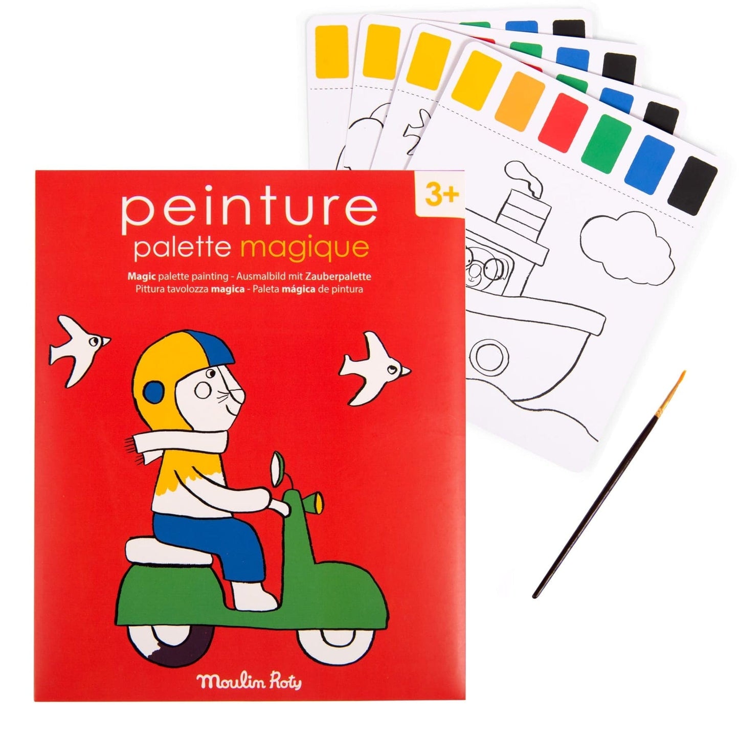 MOULIN ROTY Libros para pintar Paleta mágica de pintura Les Popipop - Moulin Roty 661610
