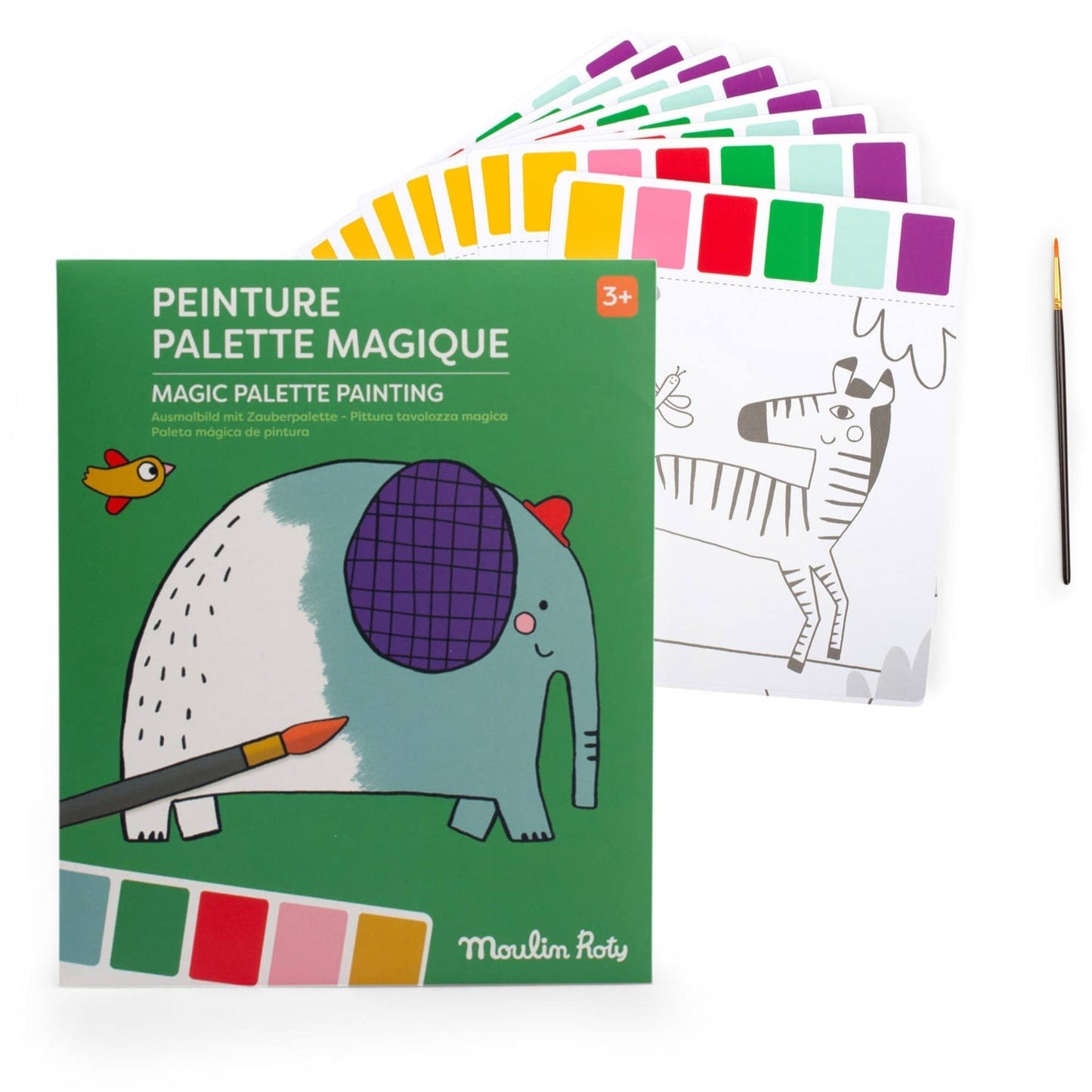 MOULIN ROTY Libros para pintar Paleta mágica de pintura Les Toupitis - Moulin Roty 679601
