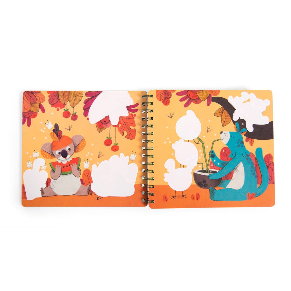 MOULIN ROTY Libros para pintar Pintura con pincel mágico Dans La Jungle - Moulin Roty 668601