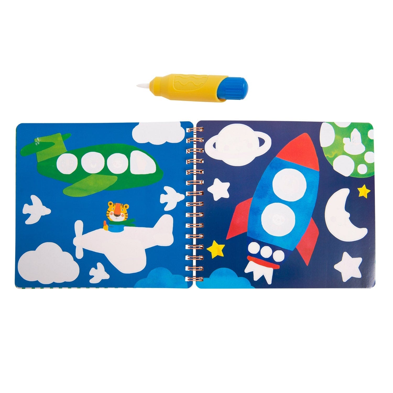 MOULIN ROTY Libros para pintar Pintura con pincel mágico Les Popipop - Moulin Roty 661609