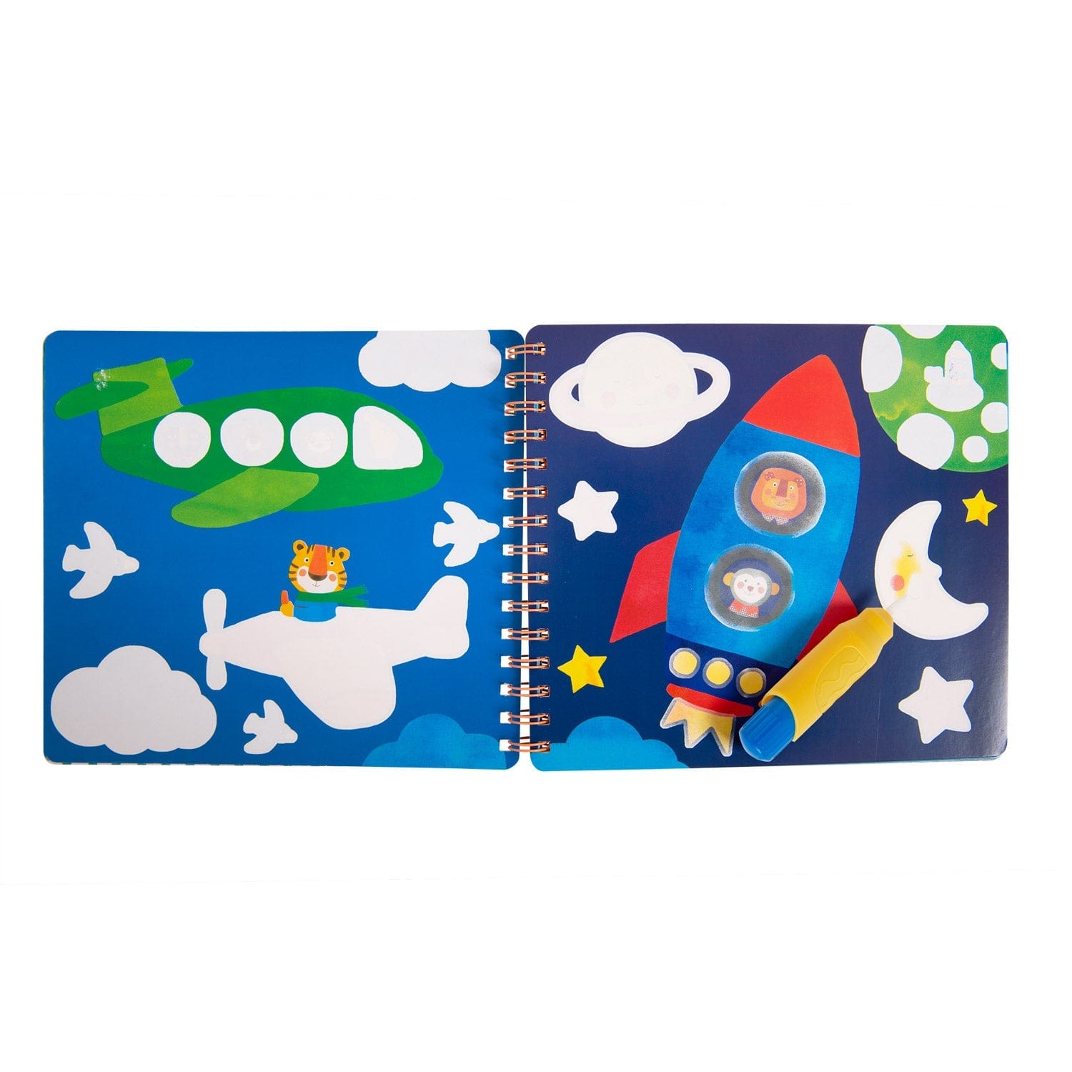 MOULIN ROTY Libros para pintar Pintura con pincel mágico Les Popipop - Moulin Roty 661609