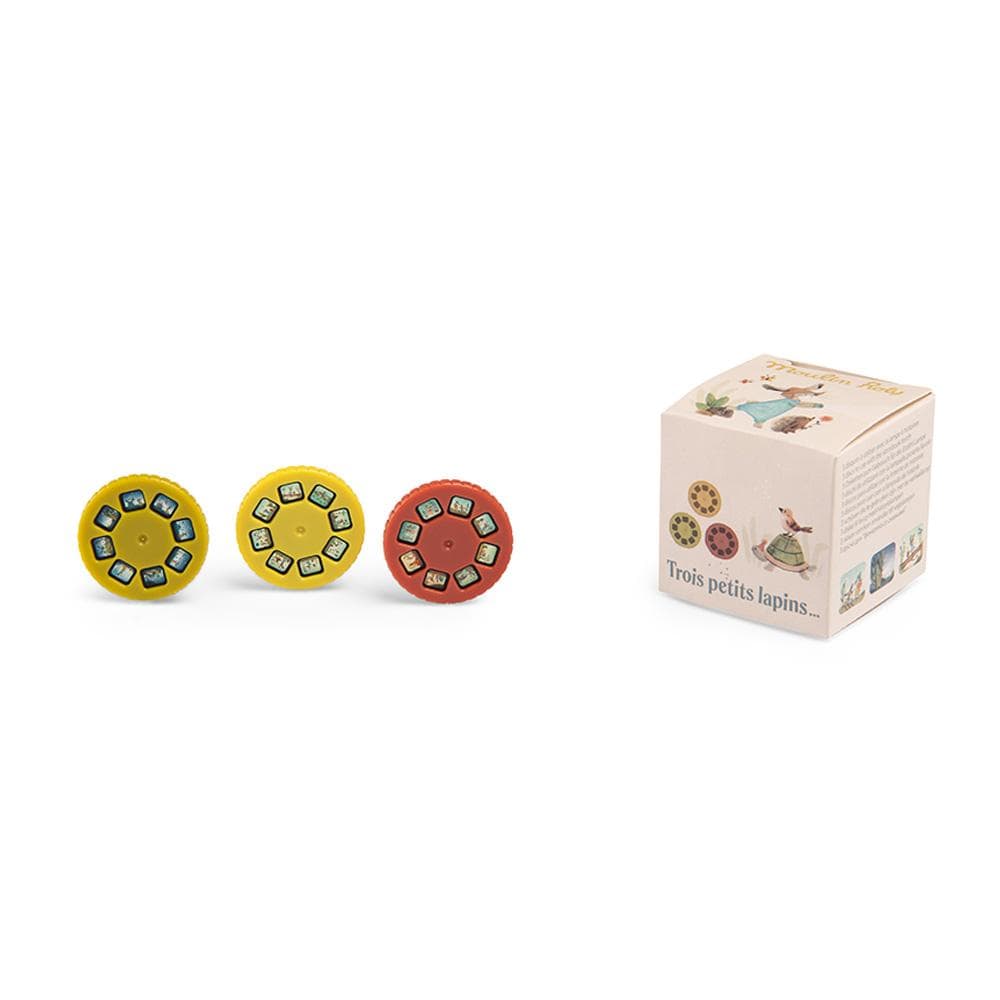 MOULIN ROTY Linterna de Historias Caja con 3 Discos Para Linterna de Historias Trois Petits Lapins - Moulin Roty 678364