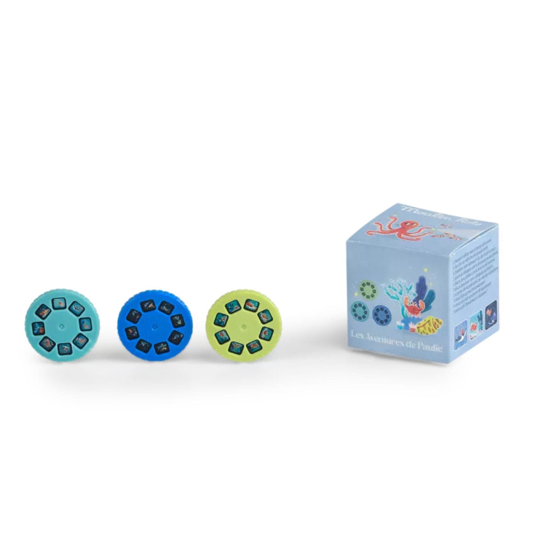 Moulin Roty Linterna de Historias Caja con 3 discos para linterna Les Aventures de Paulie - Moulin roty 668417