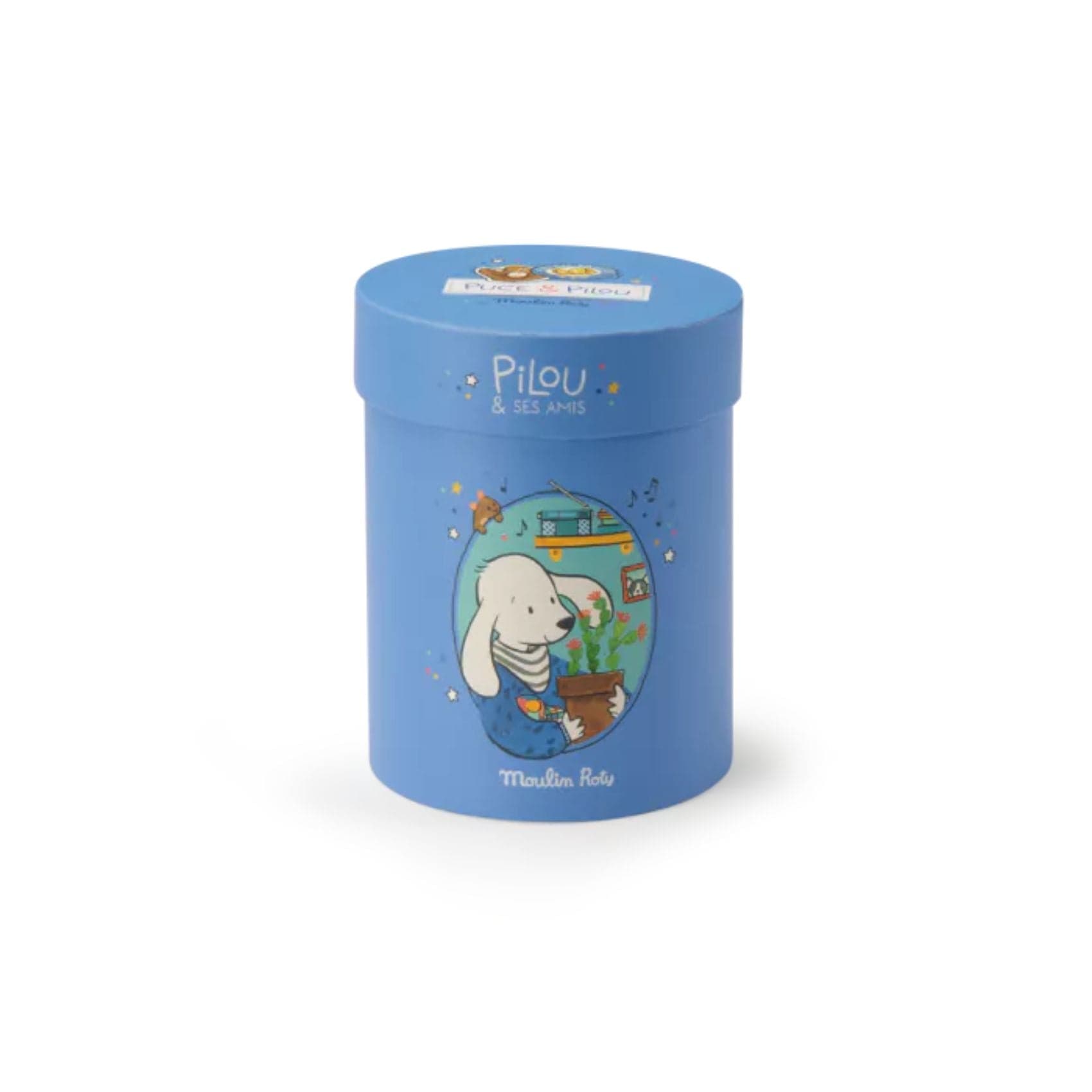 Moulin Roty Peluches Muñeco perro Pilou azul / Puce & Pilou - Moulin Roty 684009