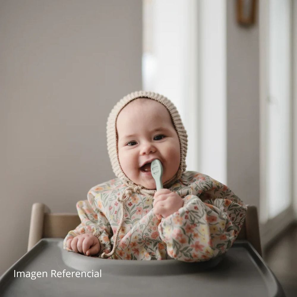 Mushie Alimentación Cucharas para bebé primera alimentación Cambridge Blue / Shifting Sand - Mushie MU101627