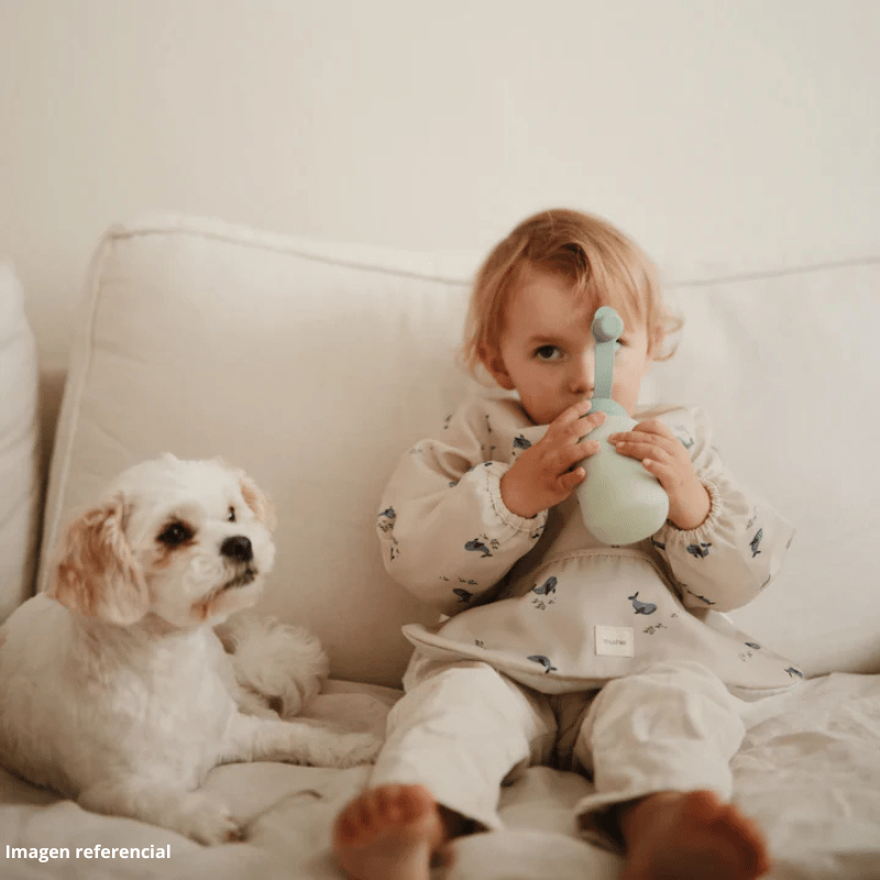 Mushie Baberos para comer Babero manga larga Ballena - Mushie MU101903