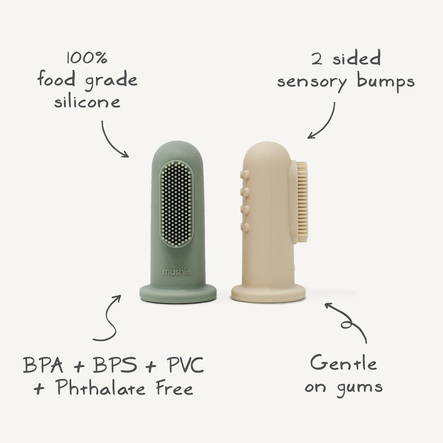 Mushie Cuidado Personal Cepillo de dientes de dedo 2 unidades - Mushie MU2550254