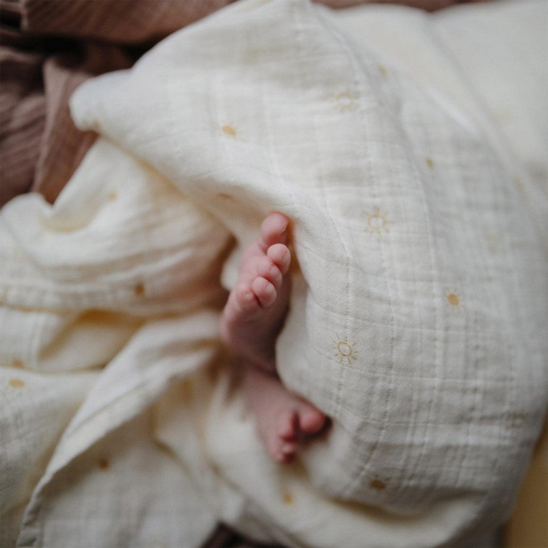 Mushie Manta Manta swaddle muselina sol - Mushie MU2200197