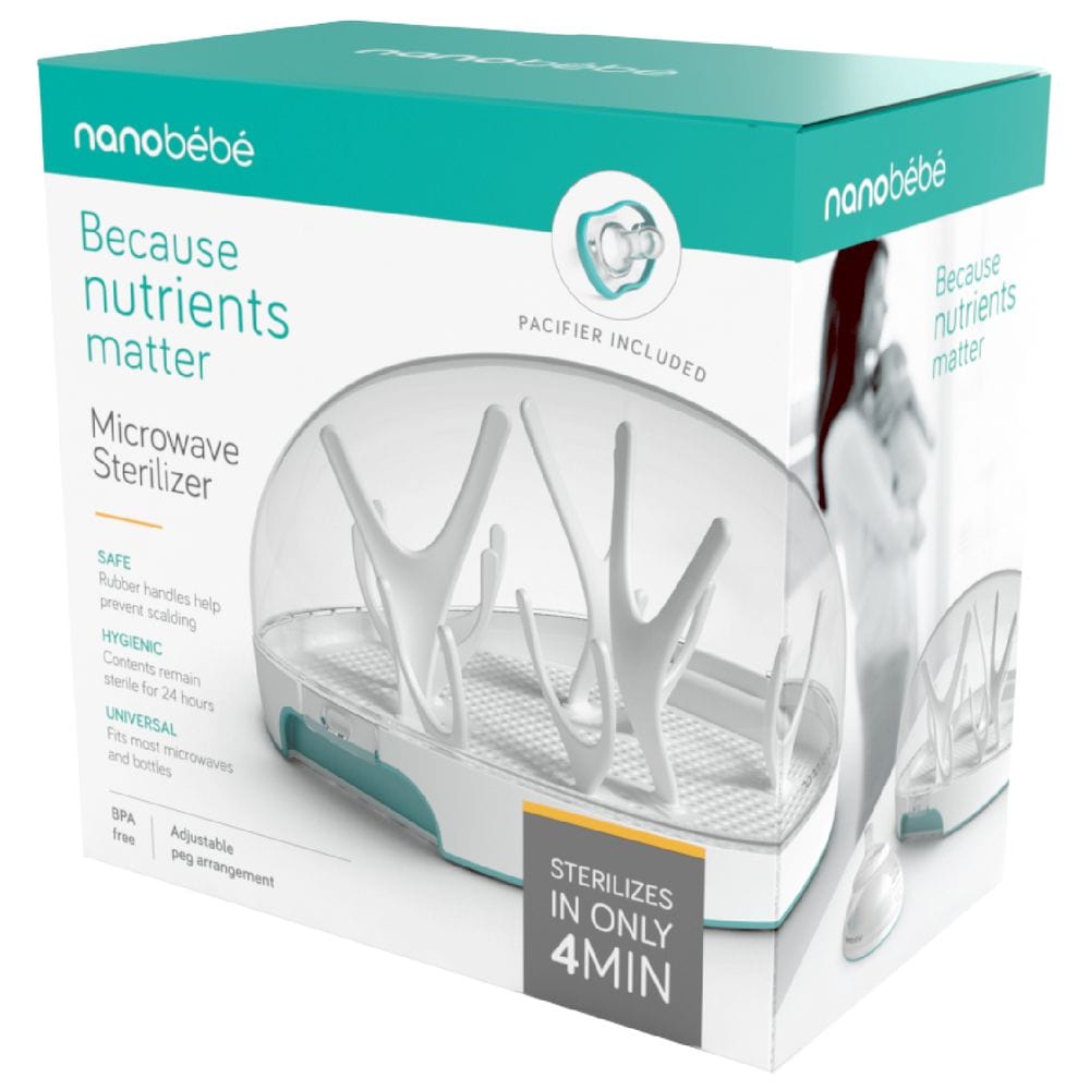Nanobebe Alimentación Esterilizador de vapor para microondas / turquesa - Nanobebe FUS2510112