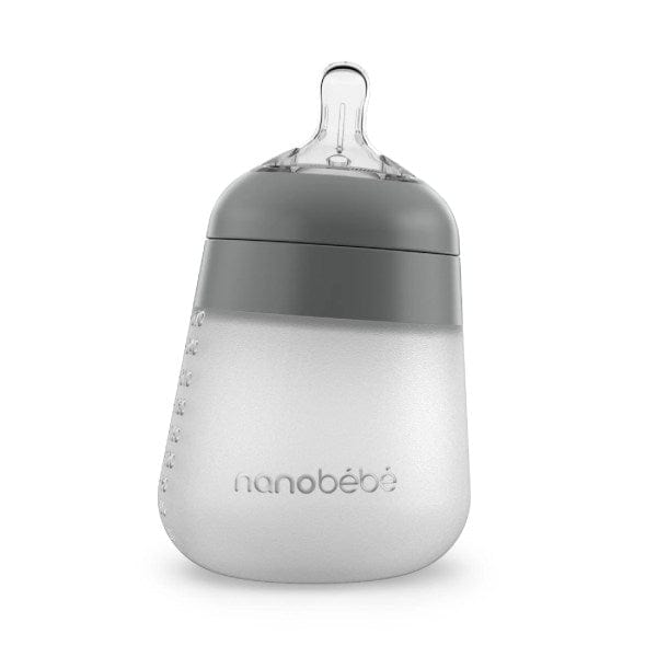 Nanobebe Mamadera Mamadera de silicona individual gris de 270 ml FUS1012115