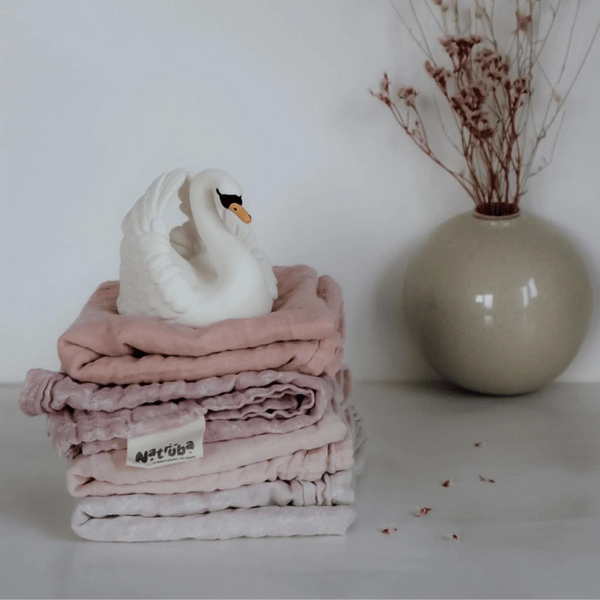 Natruba Accesorios bebé Pack de 2 muselinas crema CLT2-MUS-LEF-CR