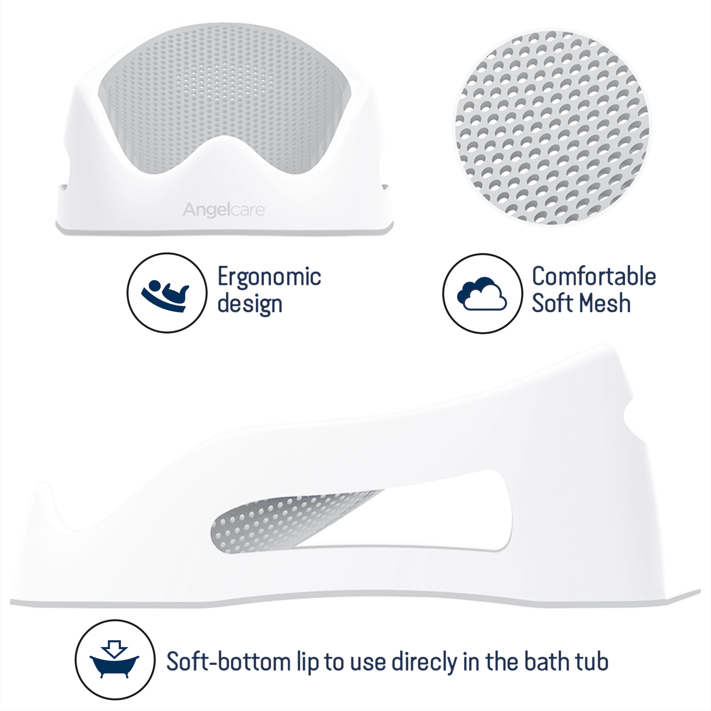 Pichintun Artículos para el baño Pack Hora del Baño Bebé | Angelcare GREY + Weleda I000548-007527SI-005358SI