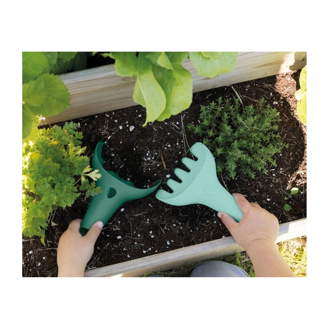 QUUT Juegos de Exterior Pala y rastrillo raki Garden green QU172871