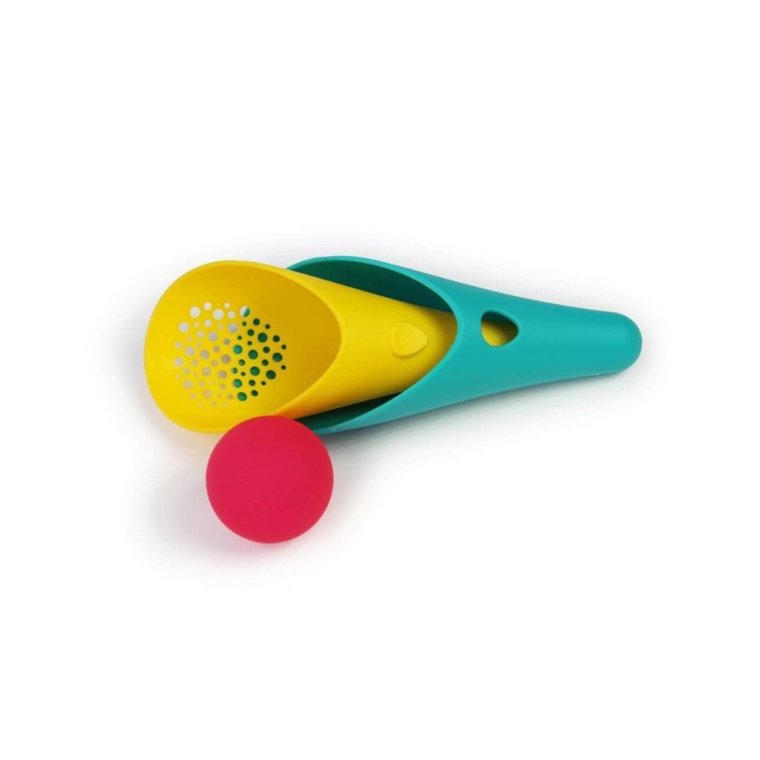 QUUT Juegos de Exterior Palas de playa con pelota cuppi Banana-Blue QU172970