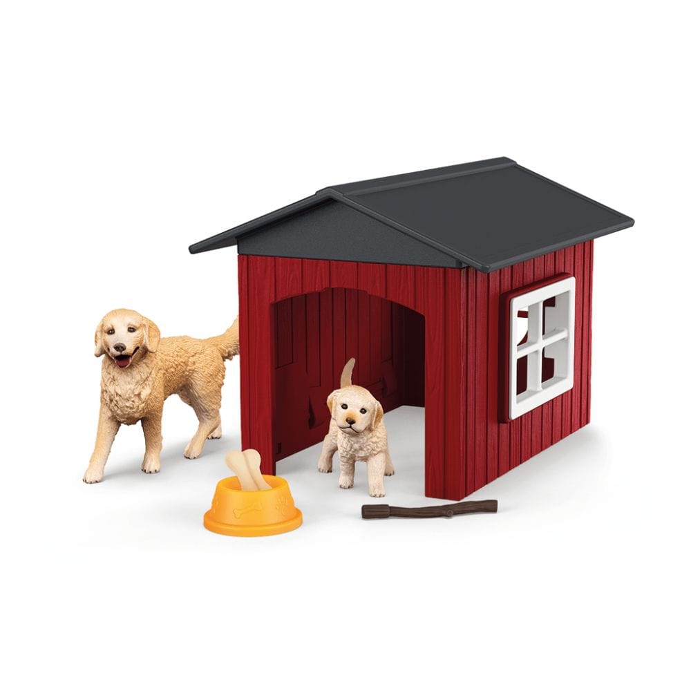 Schleich Animales y Dinosaurios Caseta para perro Golden Retriever coleccionable Farm Wolrd - Schleich SCH42722