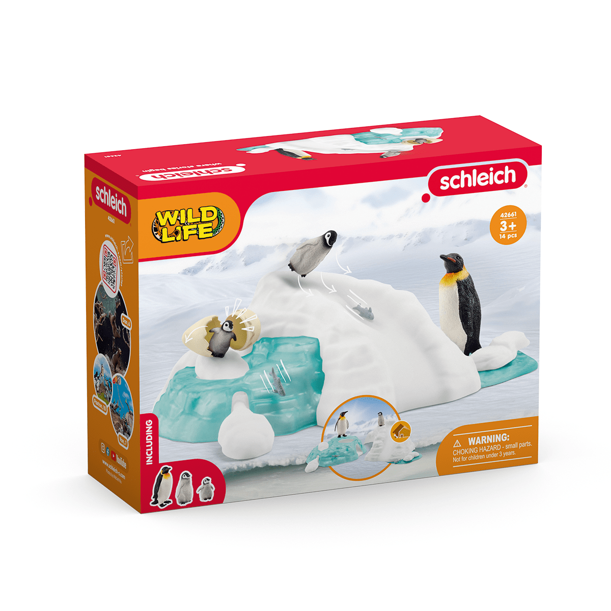 Schleich Animales y Dinosaurios Diversión familiar con pingüinos coleccionable Wild Life - Schleich SCH42661