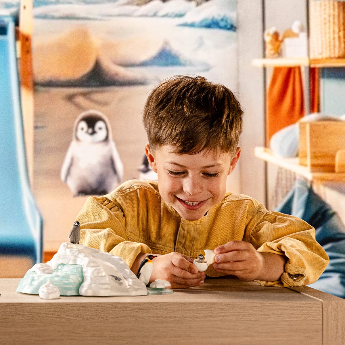 Schleich Animales y Dinosaurios Diversión familiar con pingüinos coleccionable Wild Life - Schleich SCH42661