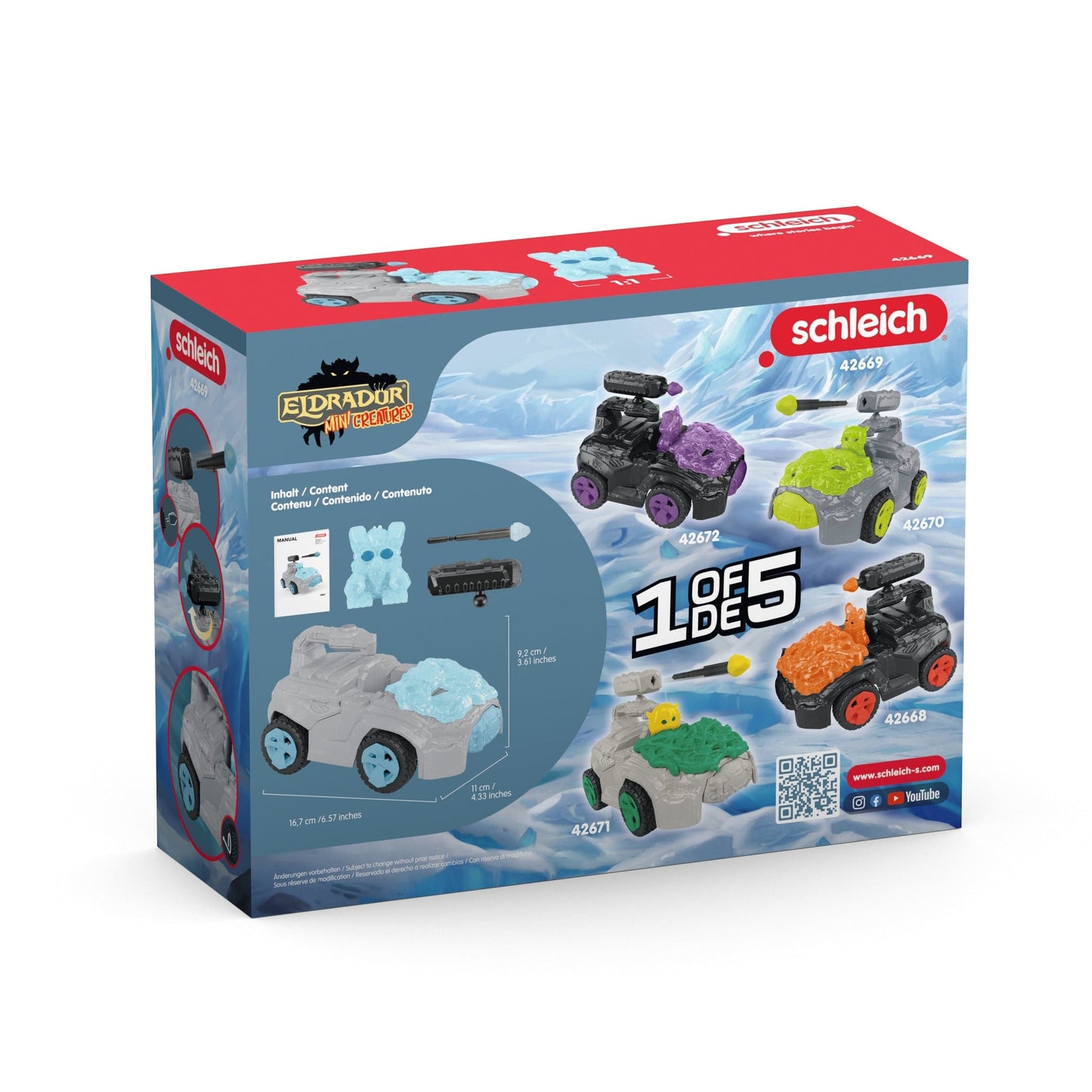 Schleich Animales y Dinosaurios Vehículo de Hielo con Mini Criatura coleccionable - Schleich SCH42669