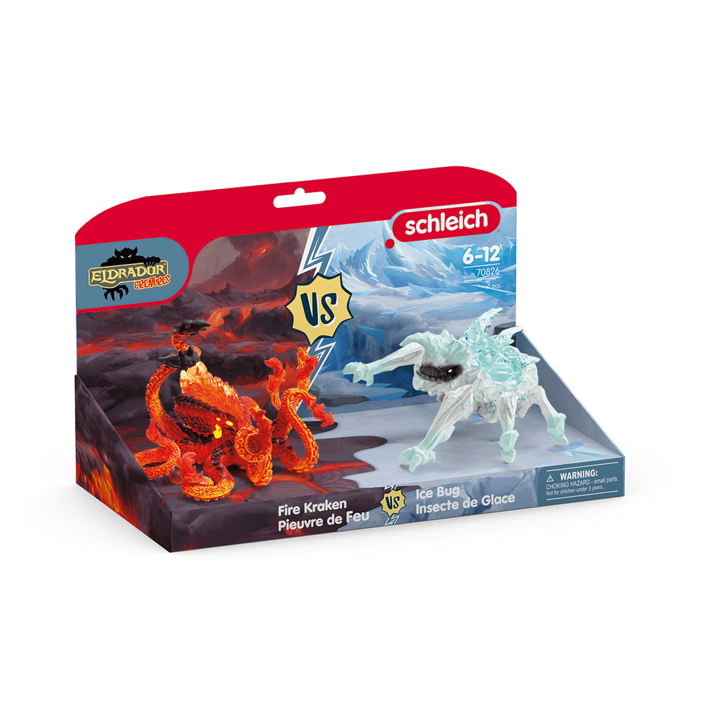 Schleich Figuras de colección Escarabajo de hielo contra pulpo de fuego coleccionable - Schleich SCH70826