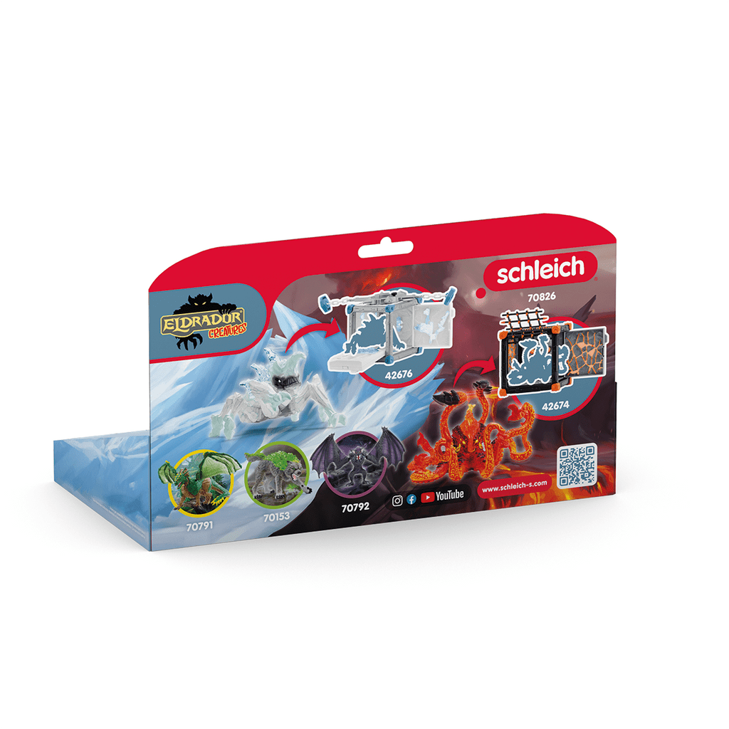 Schleich Figuras de colección Escarabajo de hielo contra pulpo de fuego coleccionable - Schleich SCH70826