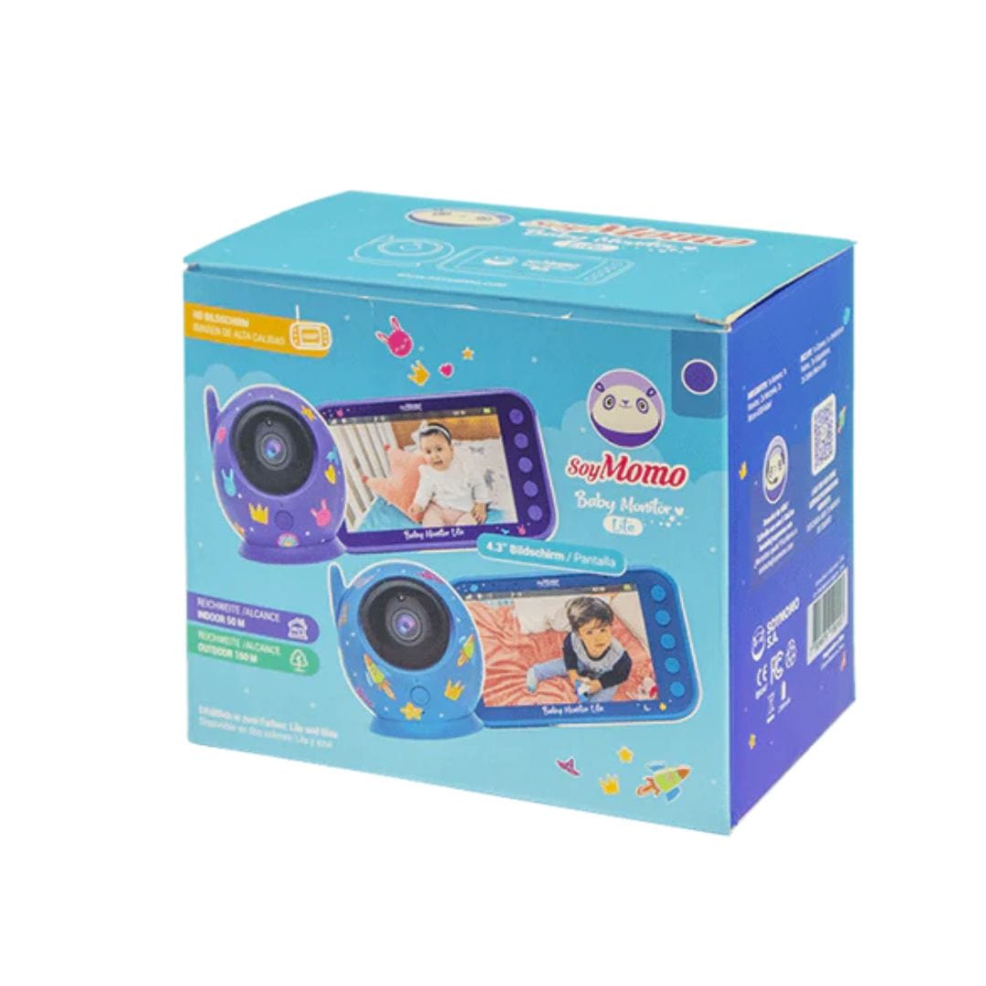 SoyMomo Monitor / Cámara para bebé Baby monitor lite morado - pantalla 4,3 - SoyMomo 7804679190153