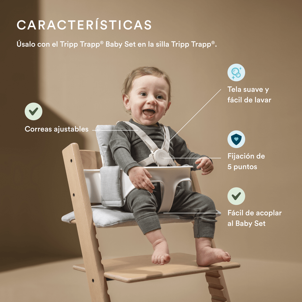 Stokke Sillas de comer Arnés para Silla Tripp Trapp Beige Modelo 2 - Stokke 651301