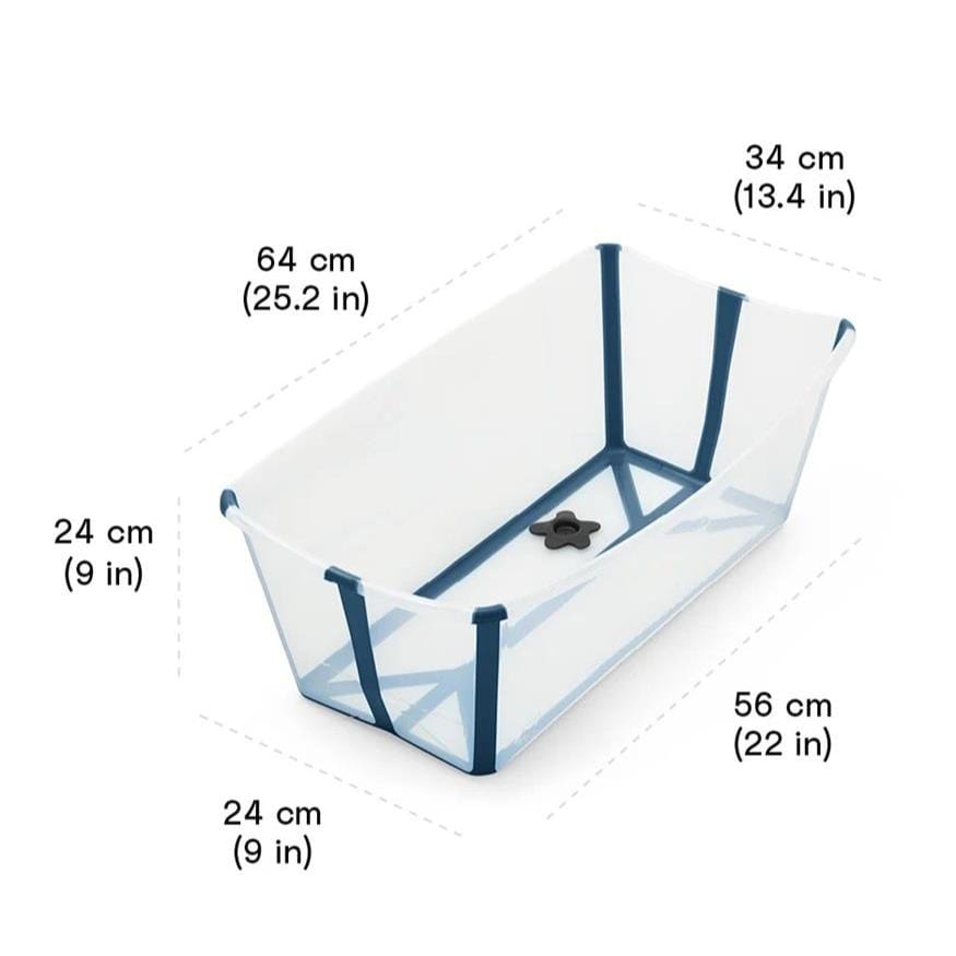Stokke Tinas Tina Plegable para Bebe Transparente con Ocean Blue - Stokke 531913