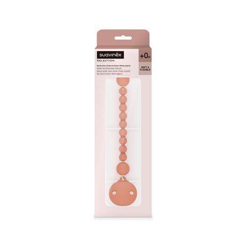 Suavinex Accesorios bebé Porta Chupete de Silicona Terracota 401519