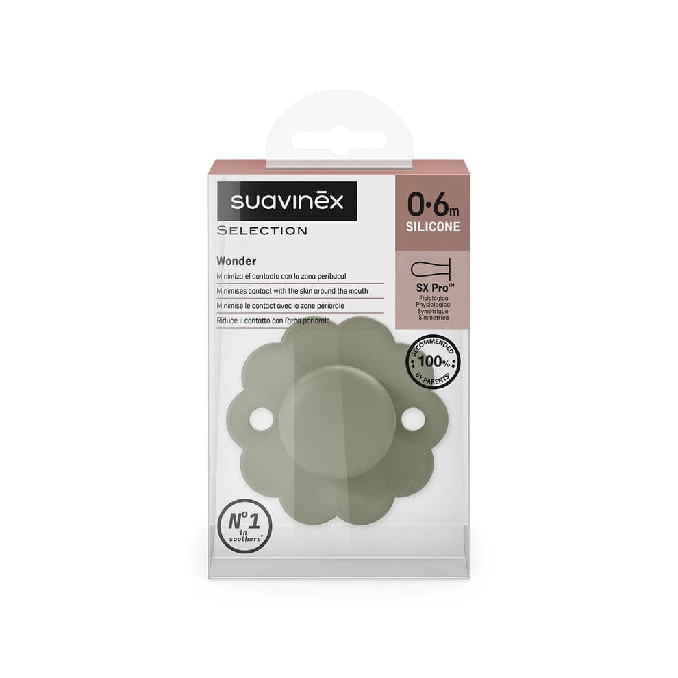Suavinex Chupete Chupete fisiológico silicona Talla 1 0 - 6 meses Wonder Hedge Green - Suavinex 308379