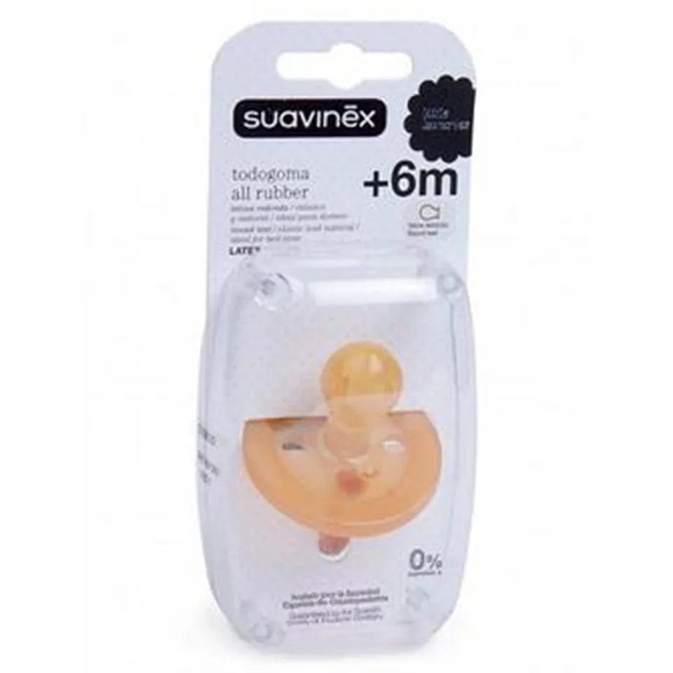 Suavinex Chupete Chupete Todo Goma con Tetina Redonda de Látex 6 a 18 meses - Suavinex 300064