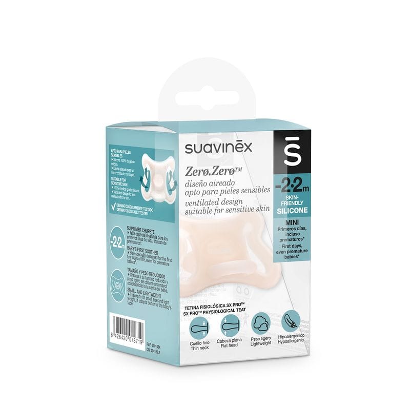 Suavinex Chupete Chupete Zero Zero fisiológico silicona 2 / 2 meses Talla 1- Suavinex 309168