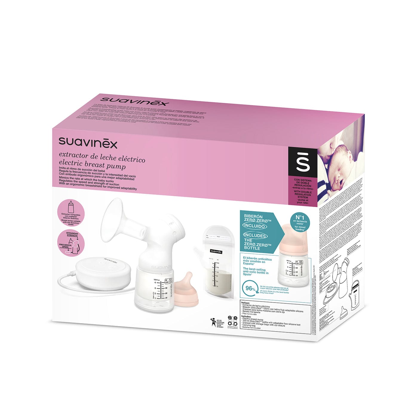 Suavinex Lactancia Materna Extractor de Leche eléctrico ZERO.ZERO - Suavinex 302467