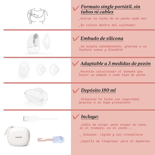 Suavinex Lactancia Materna Extractor de Leche Manos Libres - Suavinex 402977