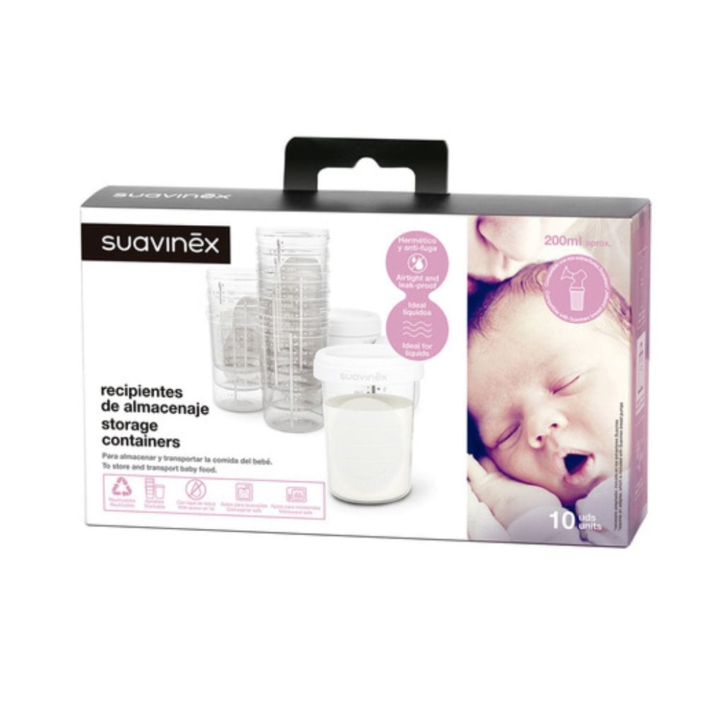 Suavinex Lactancia Materna Tarritos de almacenaje 10 uds - Suavinex 304594