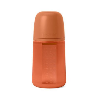 Mamadera de silicona Anticólico 240 ML Flujo medio Terracota