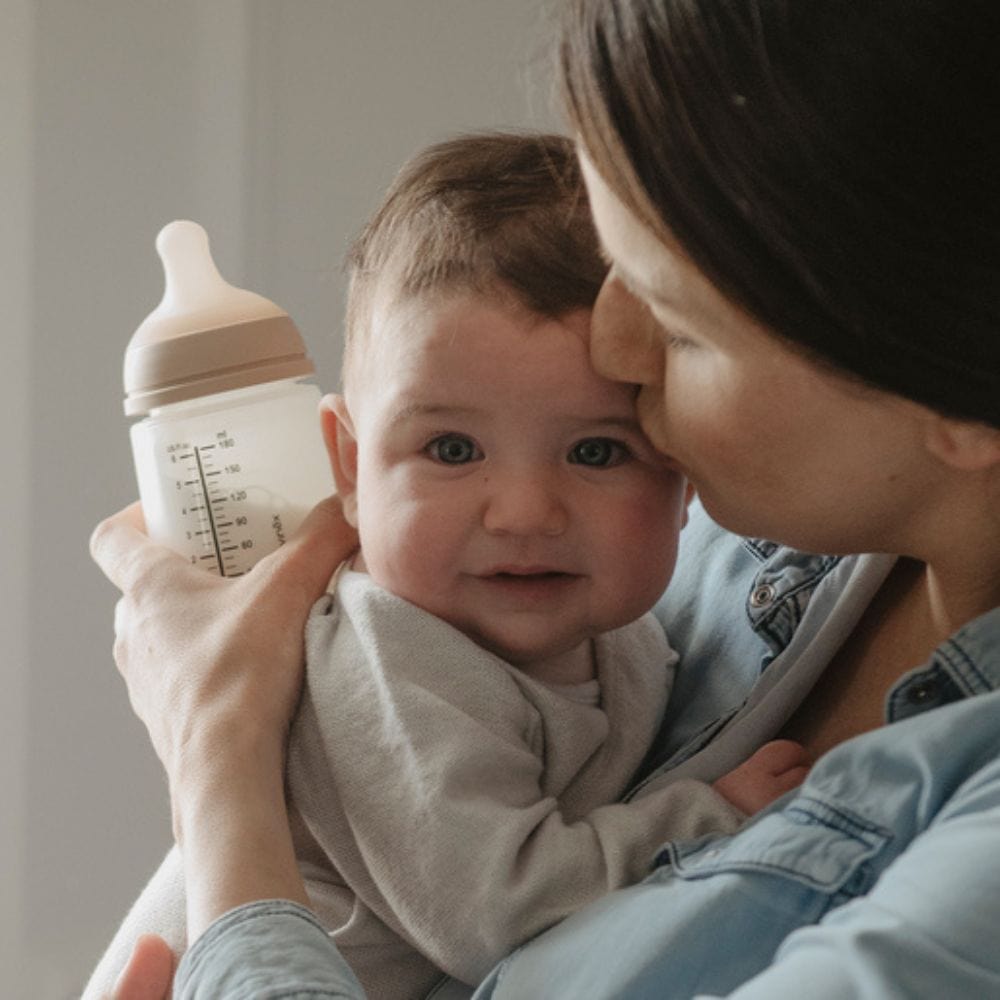 Suavinex Mamadera Pack 2 Tetina lactancia anticólico Silicona Talla L Flujo denso Fair - Suavinex 308680