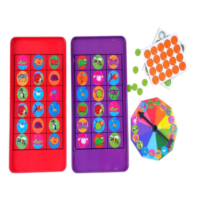 The Purple Cow Juegos de mesa Juego Magnético de Viaje - Bingo Animal - The Purple Cow TPC061