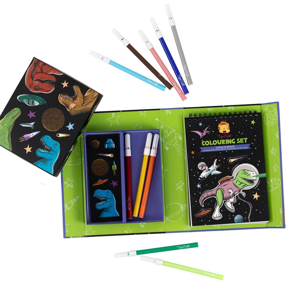 Tiger Tribe Arte y Manualidades Set para Pintar Dinos en el Espacio 6-0286