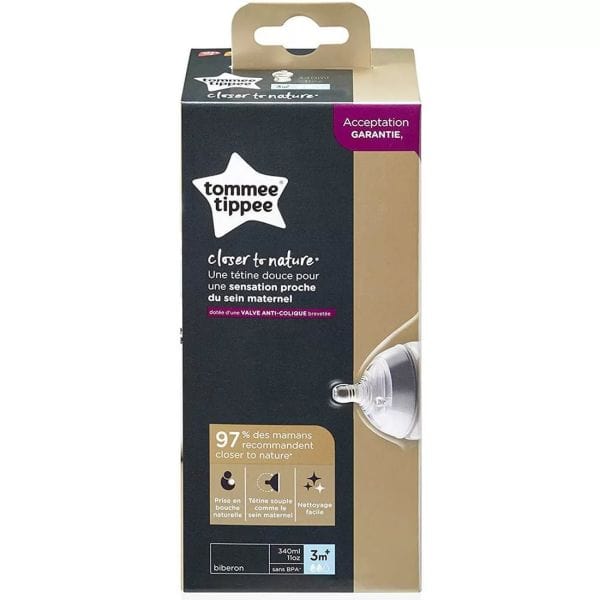 Tommee Tippee Mamadera Mamadera closer to nature de 340 ml - Tommee Tippee TT42260186
