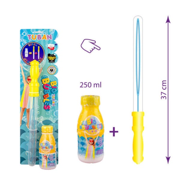 TUBAN Juegos de Exterior Set burbujas de espada con 250ml de líquido (dos recargas) TU3496