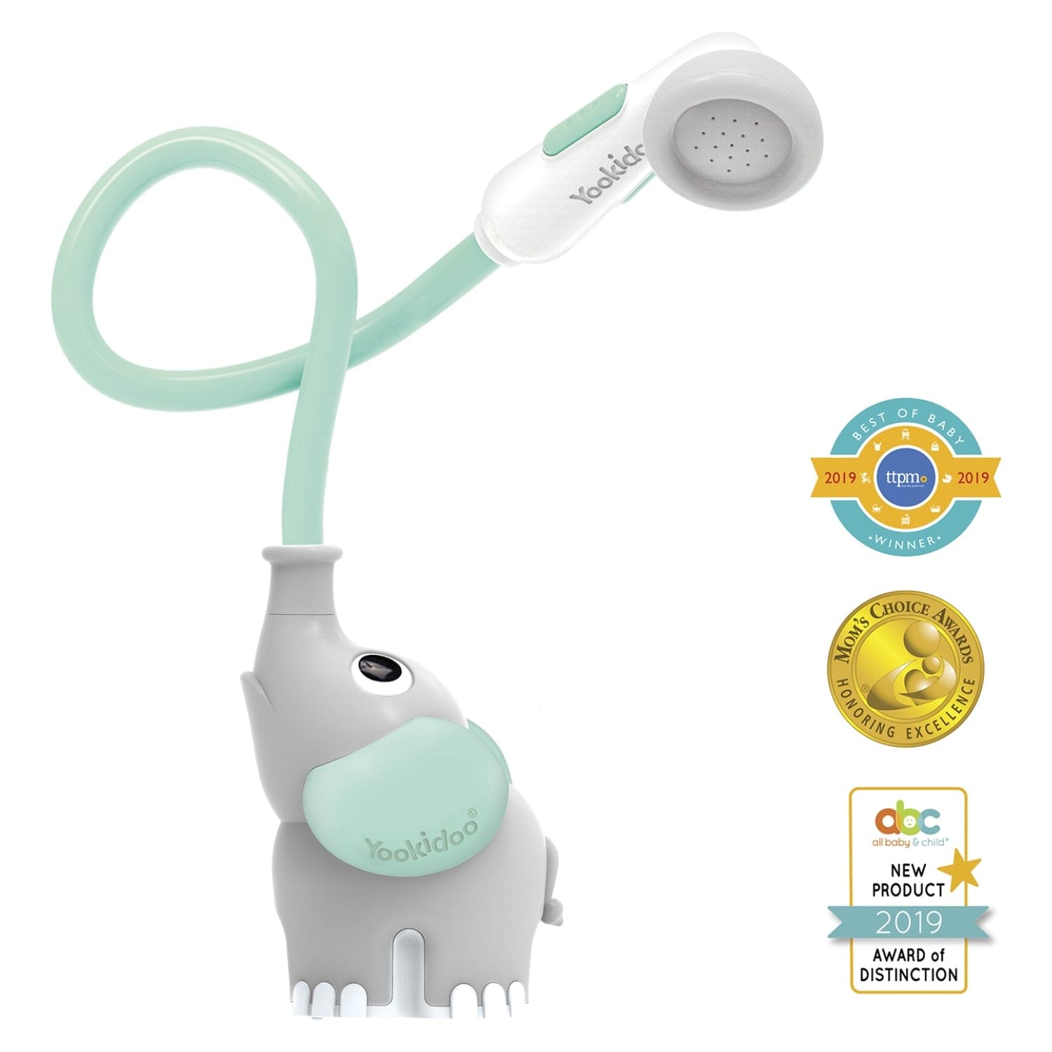 Yookidoo Juguetes de actividades para bebés Juguete de baño para bebé Elefante turquesa - Yookidoo YK015040307