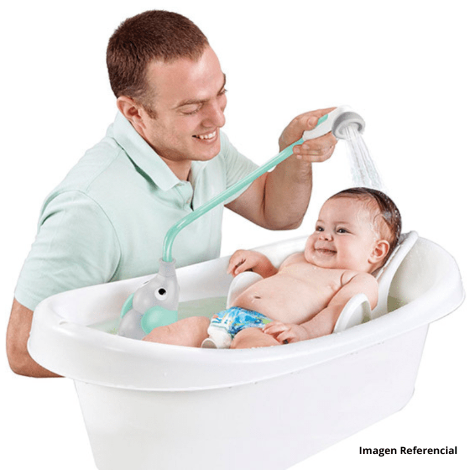 Yookidoo Juguetes de actividades para bebés Juguete de baño para bebé Elefante turquesa - Yookidoo YK015040307