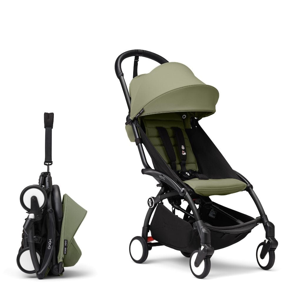 YOYO by Stokke Coche Coche YOYO 3 6+ Olive - Chasis negro - Yoyo by Stokke PACKYOYO3OLIVE6N