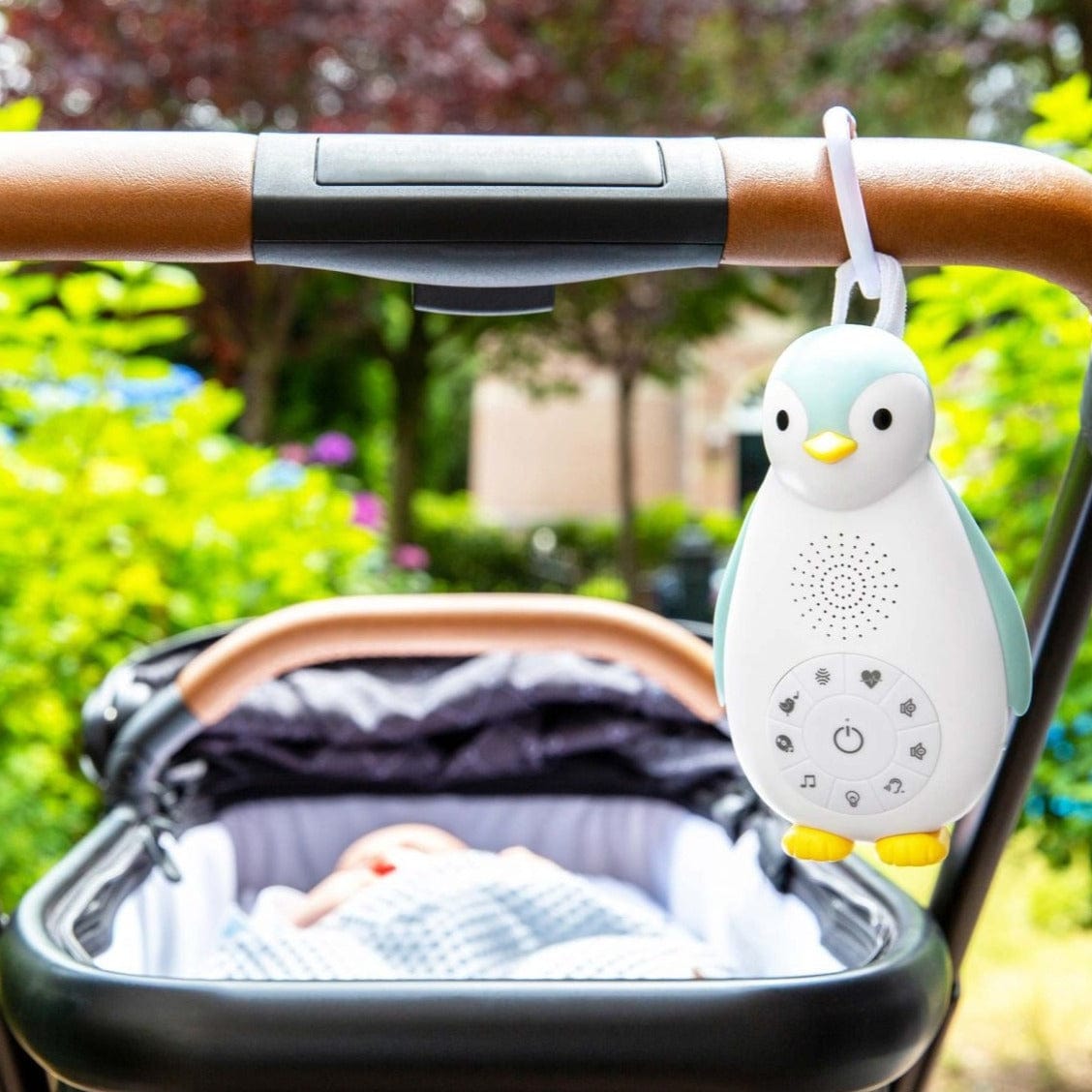 Zazu Maquina de Ruido Blanco Ruido Blanco y luz de noche con sensor de llanto / pingüino zoe blue ZA-ZOE-02