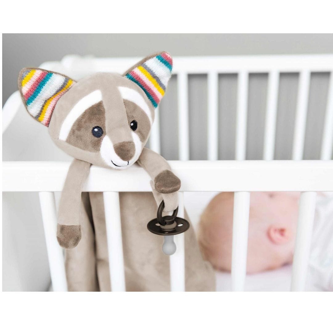 Zazu Peluches con ruido blanco Peluche / manta robin el mapache con porta chupete y ruido blanco - Zazu ZA-ROBIN-01