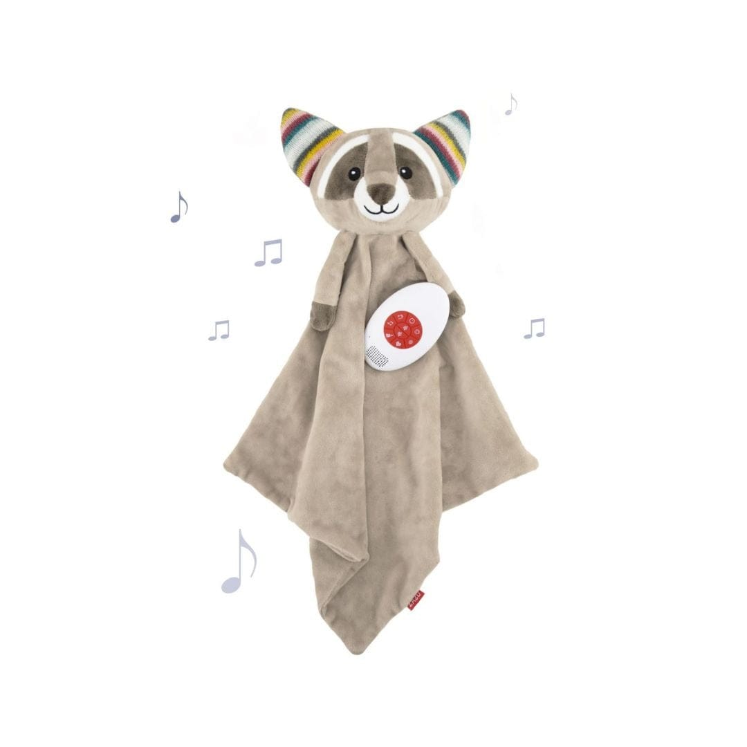 Zazu Peluches con ruido blanco Peluche / manta robin el mapache con porta chupete y ruido blanco - Zazu ZA-ROBIN-01