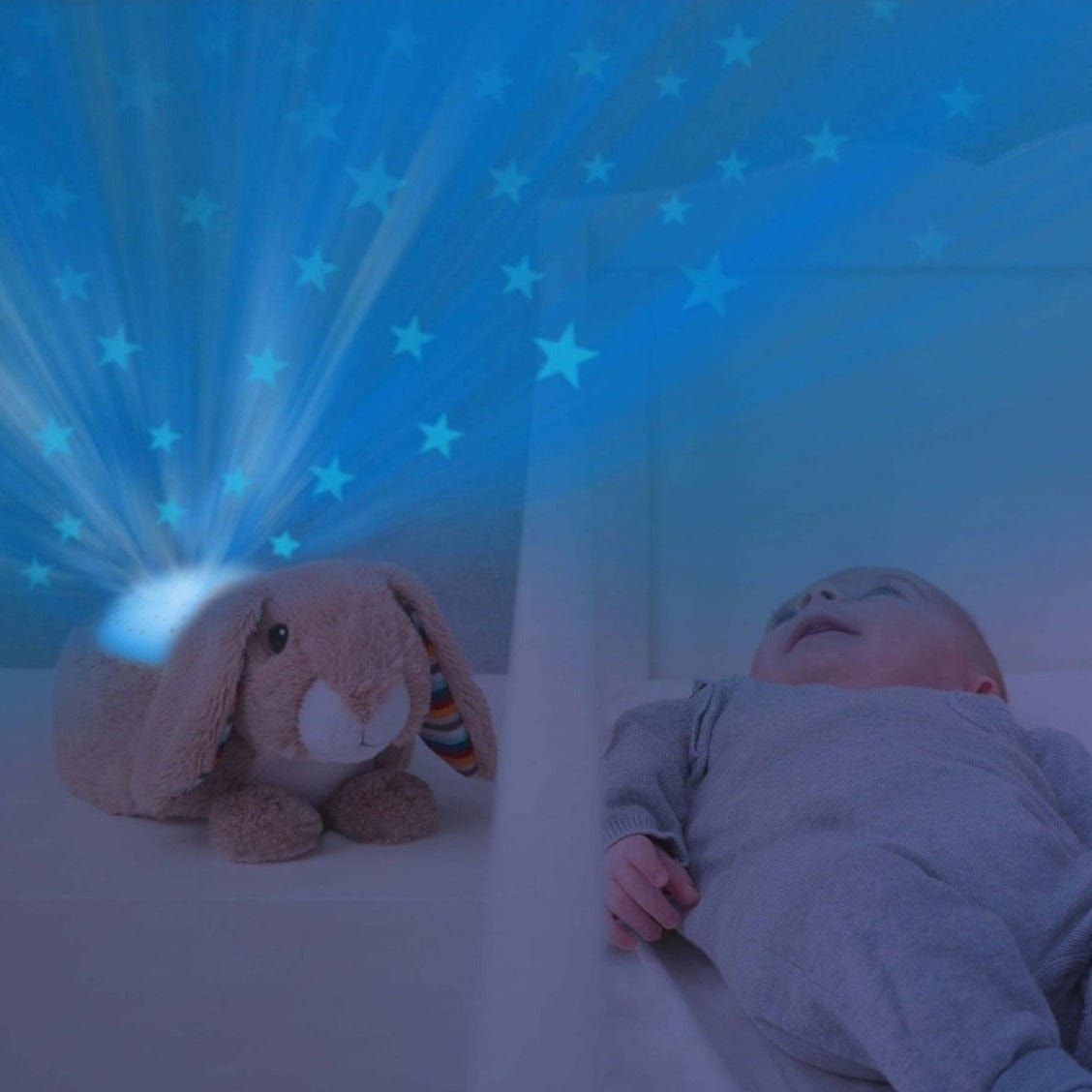 Zazu Peluches con ruido blanco Proyector de luz nocturna y melodías para dormir conejo ruby - Zazu ZA-RUBY-01