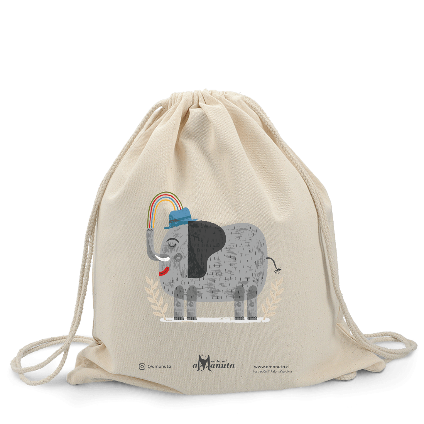 AMANUTA Mochila Mochila Con Estampado De Elefante MOCHELE01